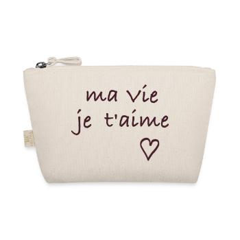 ma vie je t aime - Bio-Täschchen - Natur - Vorne