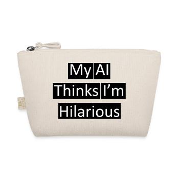 Humorous AI Thinker Quote Design - Organic Pouch - nature - Front