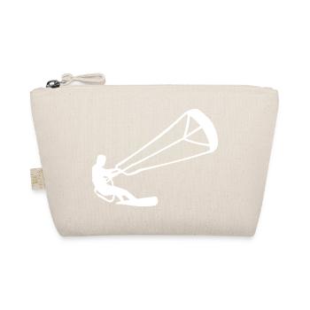 Silhouette minimaliste de kitesurfeur kite - Trousse biologique - nature - Devant