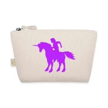 Licorne Violet Homme Prince Équitation Conte de Fées Silhouette - Trousse biologique - nature - Devant