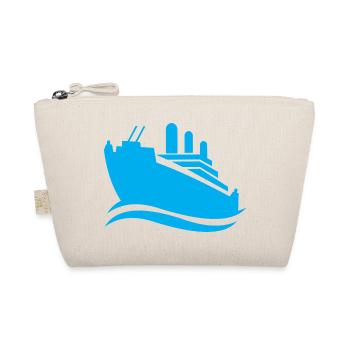 Silhouette de bateau de croisière mer minimaliste - Trousse biologique - nature - Devant
