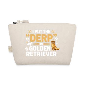 drôle Golden retriever Derp chien design - Trousse biologique - nature - Devant