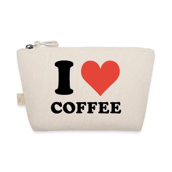 I Love Coffee Quote - Organic Pouch - nature - Front