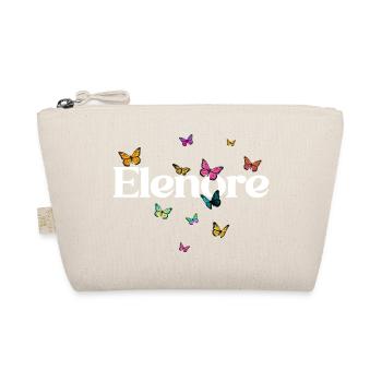 Beautiful girl's name ELENORE with butterflies - Organic Pouch - nature - Front