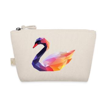 Colored Geometric Swan Logo - Organic Pouch - nature - Front