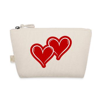 Hearts In Love Symbol - Organic Pouch - nature - Front