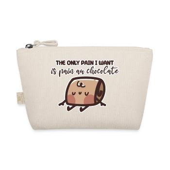 Chocolate Pain Cartoon Character Design - Organic Pouch - nature - Front