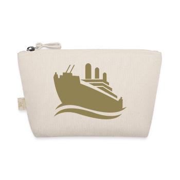 Silhouette de bateau de croisière mer minimaliste - Trousse biologique - nature - Devant