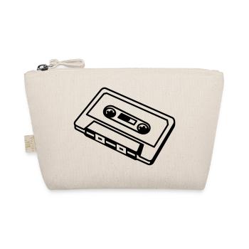 Retro Cassette – Old School Mixtape Music Design - Organic Pouch - nature - Front