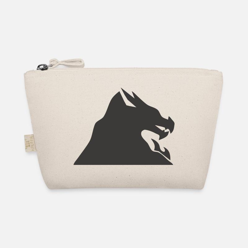 Dragon Head Silhouette Organic Pouch
