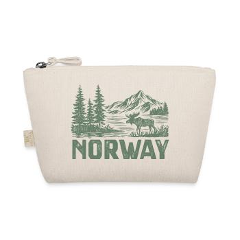 Norwegian forest landscape with moose - Organic Pouch - nature - Front