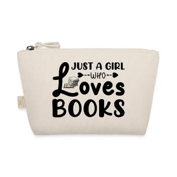 Just a girl who loves books - Organic Pouch - nature - Front