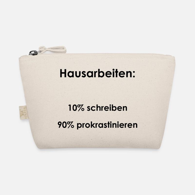 Unispruch "Hausarbeiten" Geschenk, Studenten Bio-Täschchen