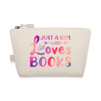 Just a girl who loves books - Organic Pouch - nature - Front
