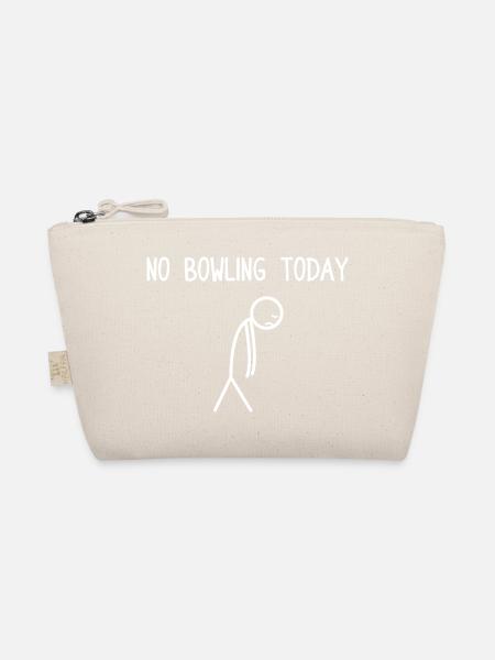 No bowling today Bowlingspieler Bowler - Organic Pouch - nature - Front