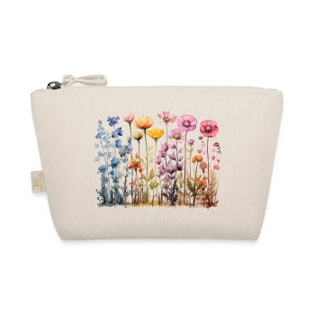 Bunte Blumenwiese Aquarell Design - Bio-Täschchen - Natur - Vorne