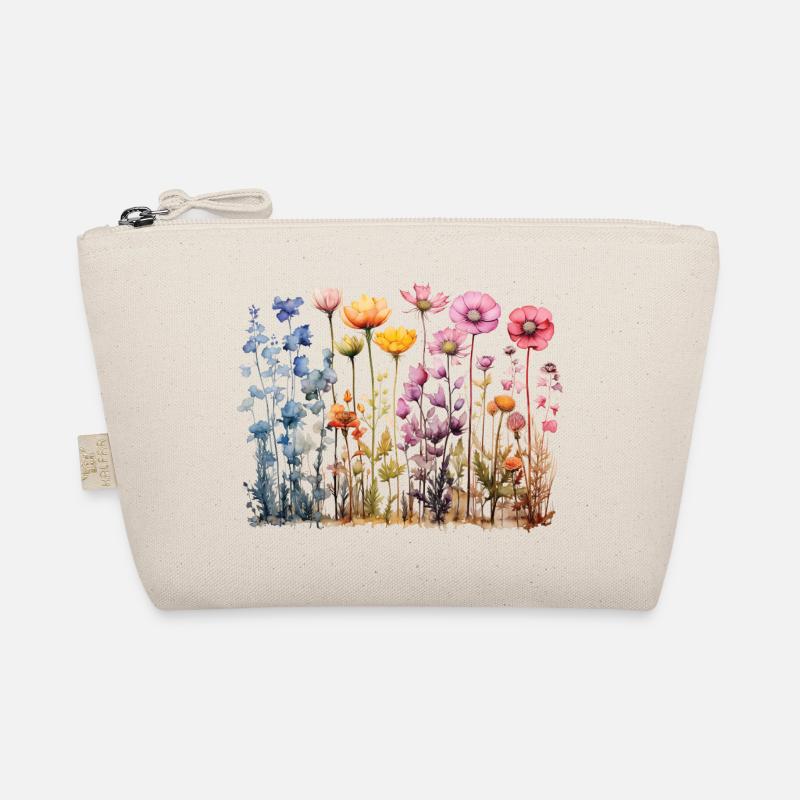 Coloré Fleur Prairie Conception d’aquarelle Trousse biologique