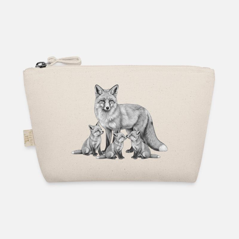 Fox and his cubs Organic Pouch