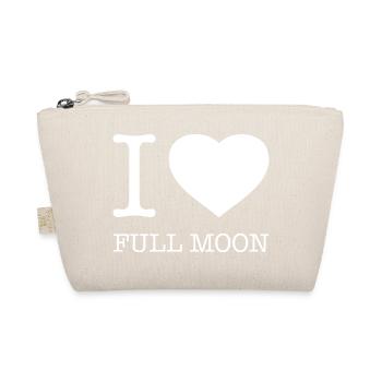 I love Full moon Vollmond - Organic Pouch - nature - Front