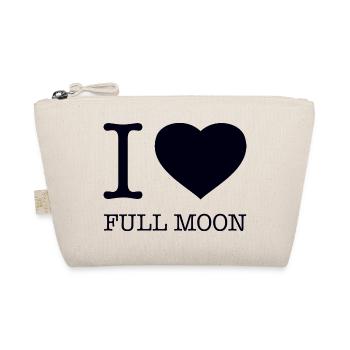 I love Full moon Vollmond - Organic Pouch - nature - Front