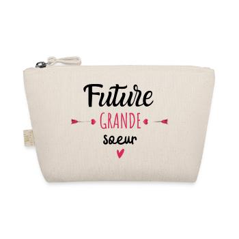 Future grande sœur - idée cadeau annonce grossesse - Trousse biologique - nature - Devant