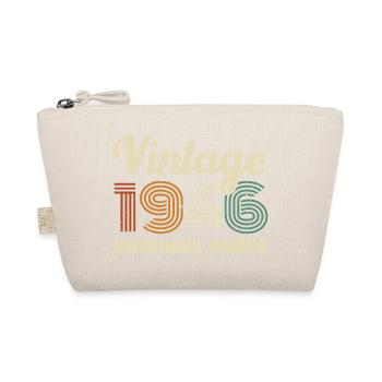 80 Years 1946 Vintage Retro Anniversary - Organic Pouch - nature - Front