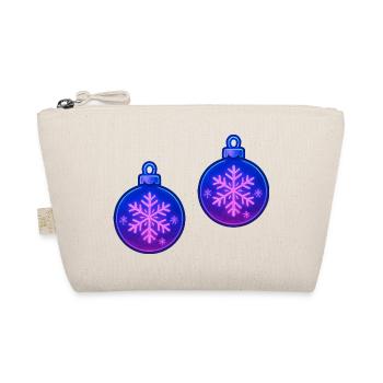 Christmas Ball Snowflake Ornament - Organic Pouch - nature - Front