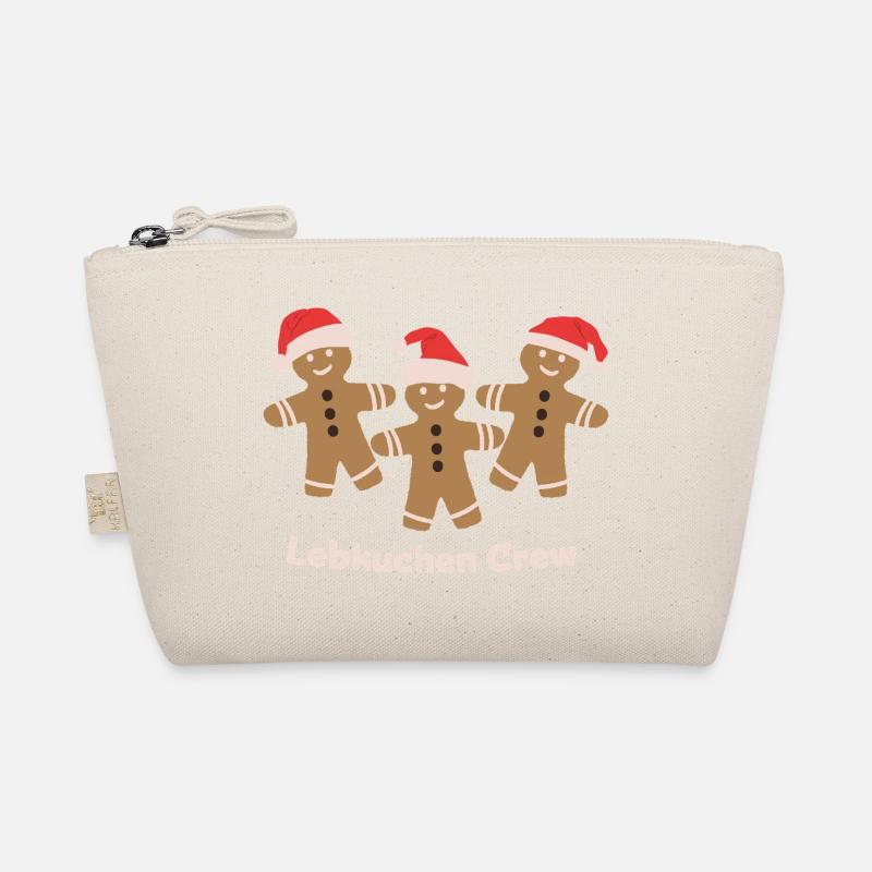 Lebkuchen Crew Weihnachtsmotiv Weihnachtsbäckerei - Bio-Täschchen - Natur