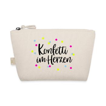 Konfetti im Herzen | Fasching Gruppenoutfit | Bunt - Bio-Täschchen - Natur - Vorne