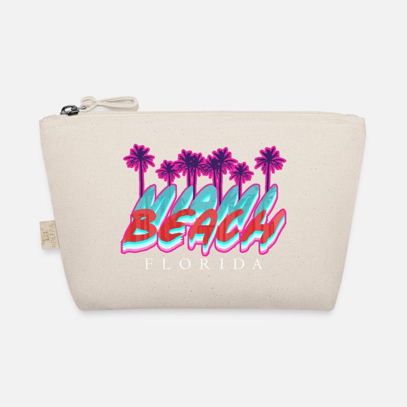 Beach Florida Neon Palms Bio-Täschchen