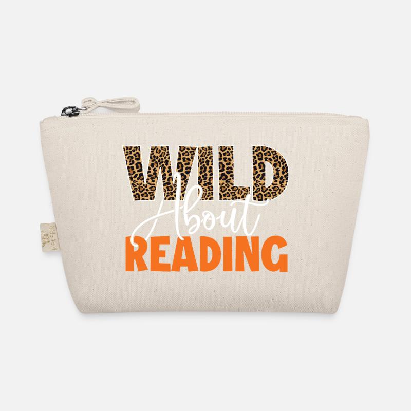 Wild About Reading Jungle Animal Book Lover Gift Organic Pouch