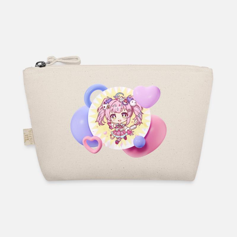 Pastell-Chibi mit Herzchen Bio-Täschchen