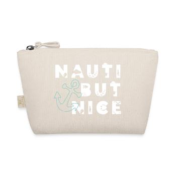 Nauti but nice – Sail Saying Pun Gift - Organic Pouch - nature - Front