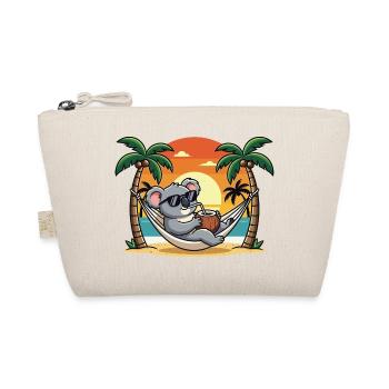 Vacances d’été drôles de koala sur hamac de plage - Trousse biologique - nature - Devant