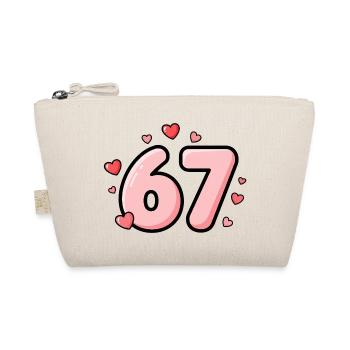 6 7 Meme Number – Pink Love Edition - Organic Pouch - nature - Front