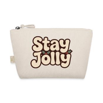 Stay Jolly Holly Christmas - Organic Pouch - nature - Front