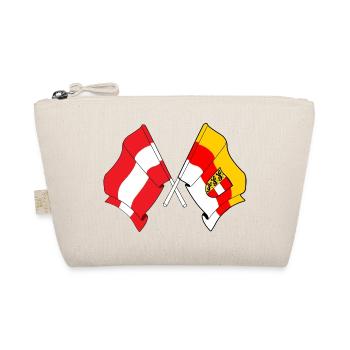 Austria & Carinthia Crossed Flags - Organic Pouch - nature - Front