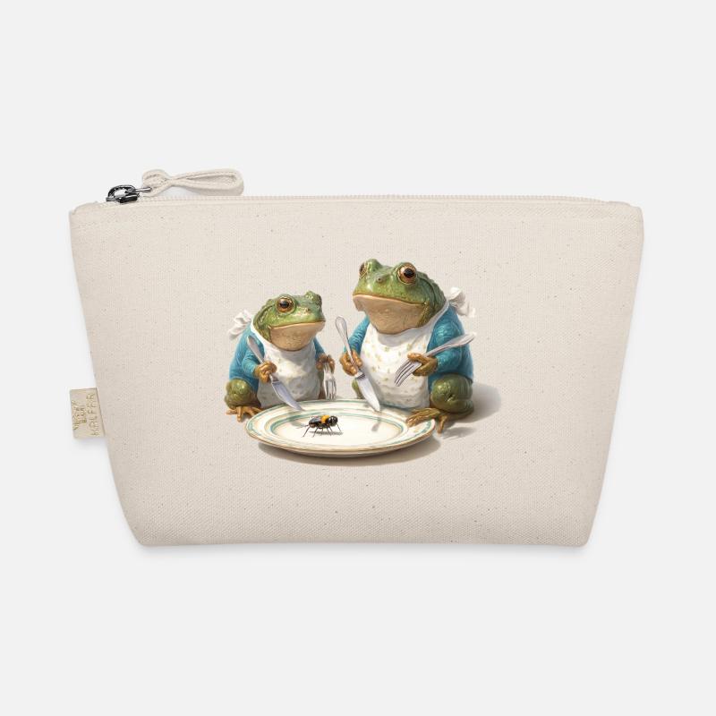 Frosch-Dinner: Fliege am Teller Bio-Täschchen