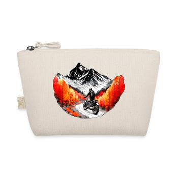 Motorcyclists in the mountains in autumn - Organic Pouch - nature - Front