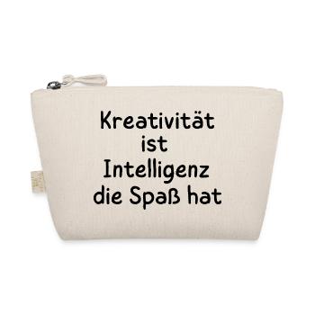 Kreativität ist Intelligenz die Spaß hat Statement - Bio-Täschchen - Natur - Vorne