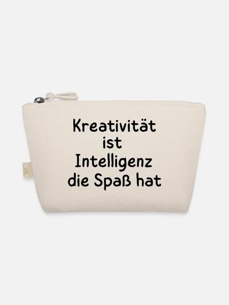 Kreativität ist Intelligenz die Spaß hat Statement - Bio-Täschchen - Natur