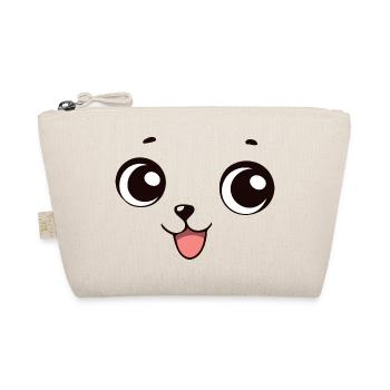 Kawaii Hundegesicht Lustiges Lächeln - Bio-Täschchen - Natur - Vorne