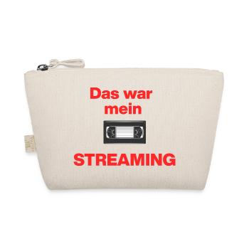 Das war Streaming, Videokasette früher, damals - Bio-Täschchen - Natur - Vorne