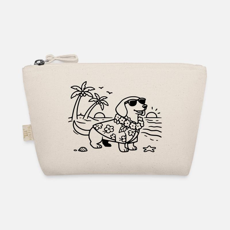 Vacances à Hawaï, mode vacances, teckel avec chien Trousse biologique