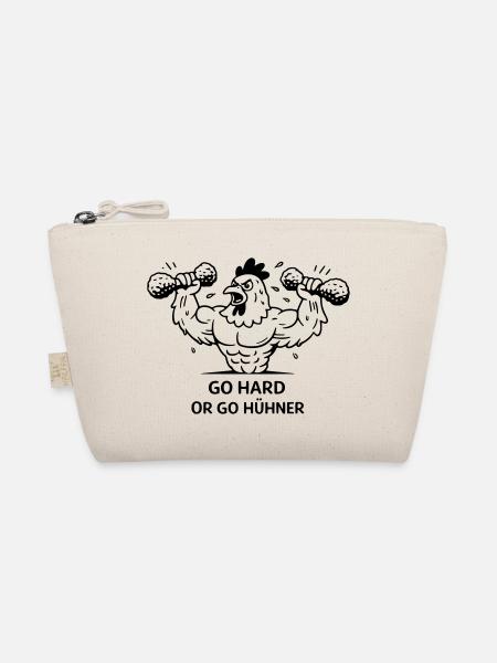 Pumpen Fitness Go Hard or go Hühner - Bio-Täschchen - Natur - Vorne