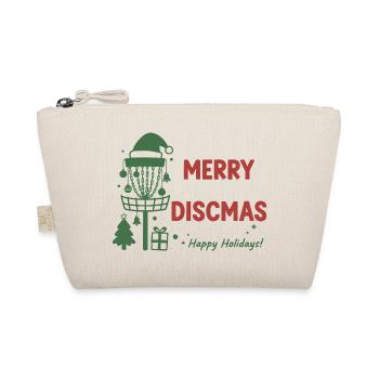 Fröhliche Discmas Frohe Feiertage Disc Golf Korb - Bio-Täschchen - Natur - Vorne
