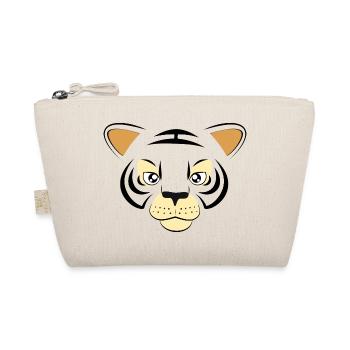 Cool Tiger Face Graphic Big Cat Wildlife Art - Organic Pouch - nature - Front