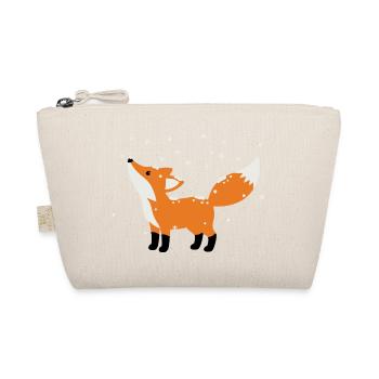 Süßer Fuchs im Winter minimalistischen Stil - Bio-Täschchen - Natur - Vorne