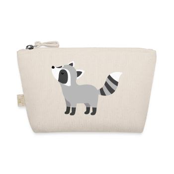 Süßer neugieriger racoon minimalistischen Stil - Bio-Täschchen - Natur - Vorne