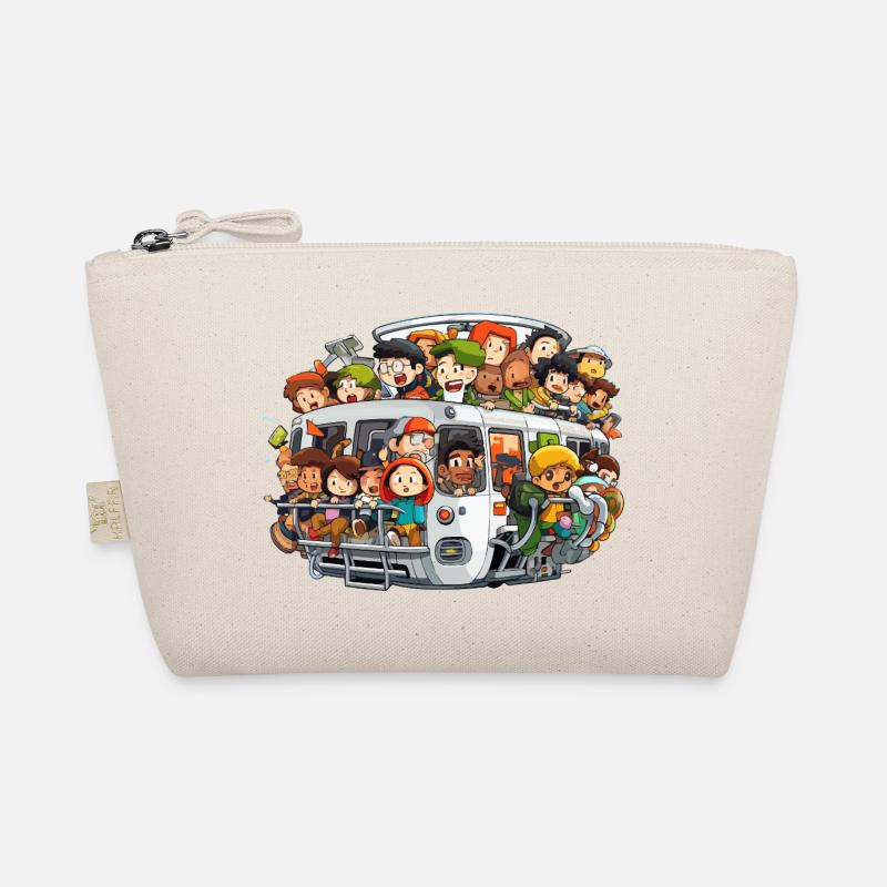 Colorful bus scene Organic Pouch